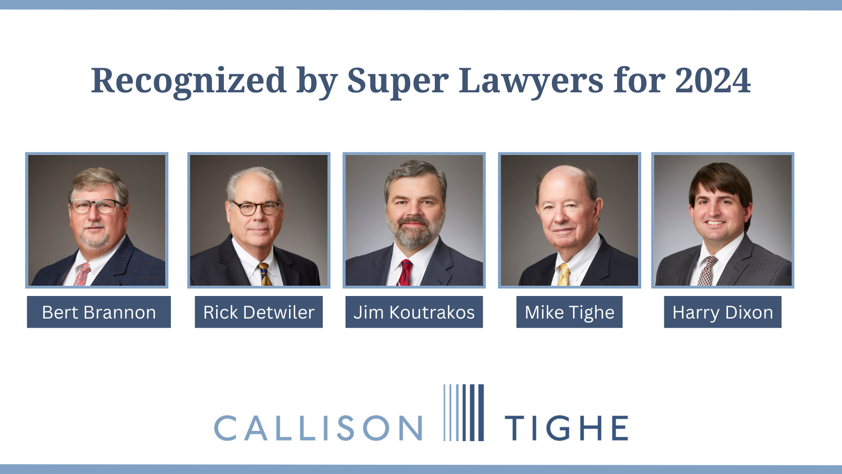 Five Callison Tighe attorneys recognized by Super Lawyers for 2024